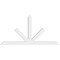 Ekena Millwork Saratoga Architectural Grade PVC Gable Bracket, 108"W x 54"H x 6"D x 6"F, 12/12 Pitch GBP108X54X0606SAR00 - alternate 2